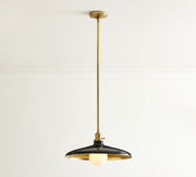 Forvara Metal Industrial Bowl Pendant with Straight Rod for Dining